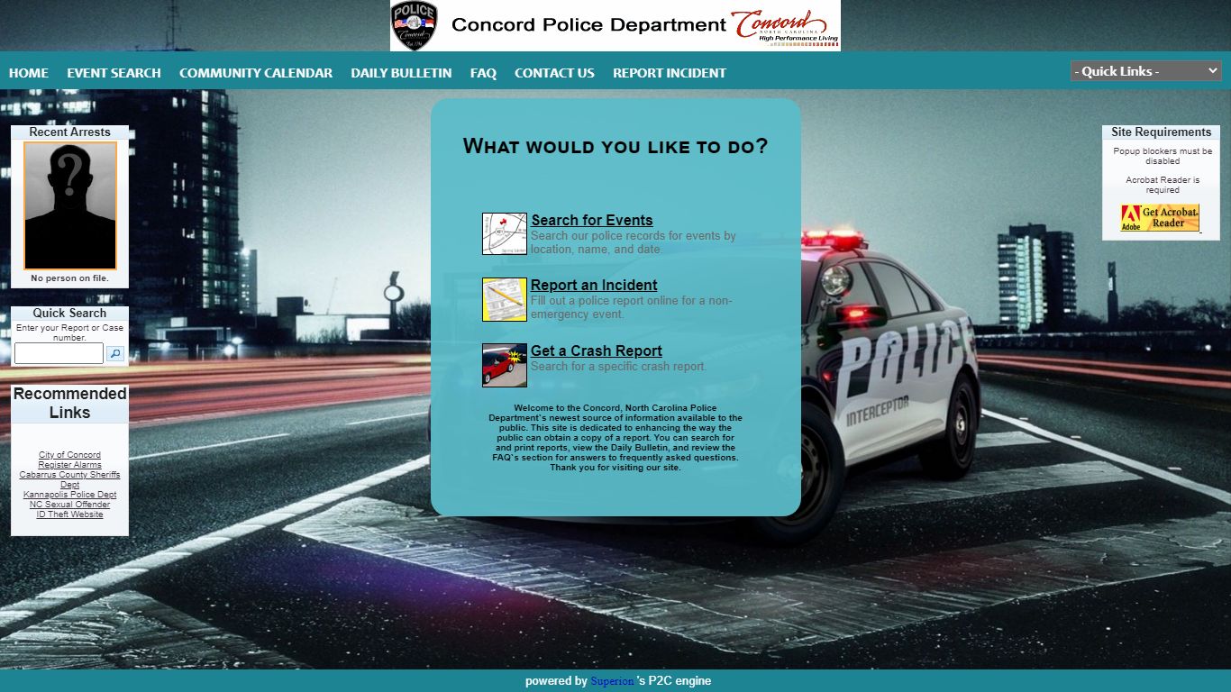 Concord Police Department P2C